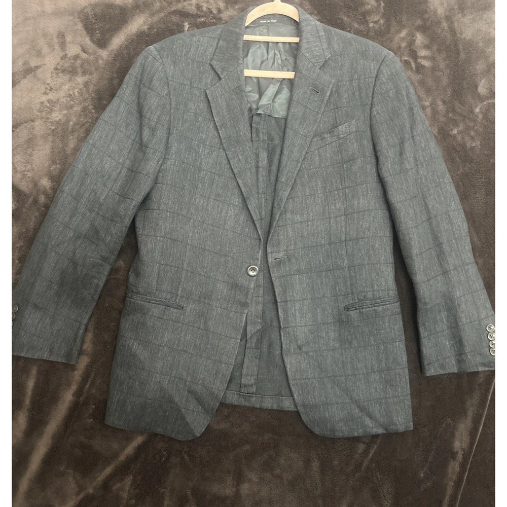 Armani Collezioni Blazer Mens 40S Black Gray Made in Italy